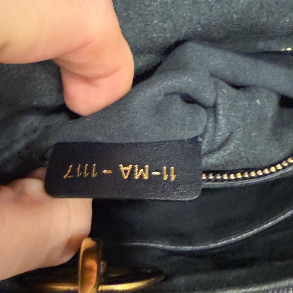 LADY DIOR DENIM ALL HAND STUDDED AND STITCHED with beautiful gold hardware SMALL - Picture 7 of 10